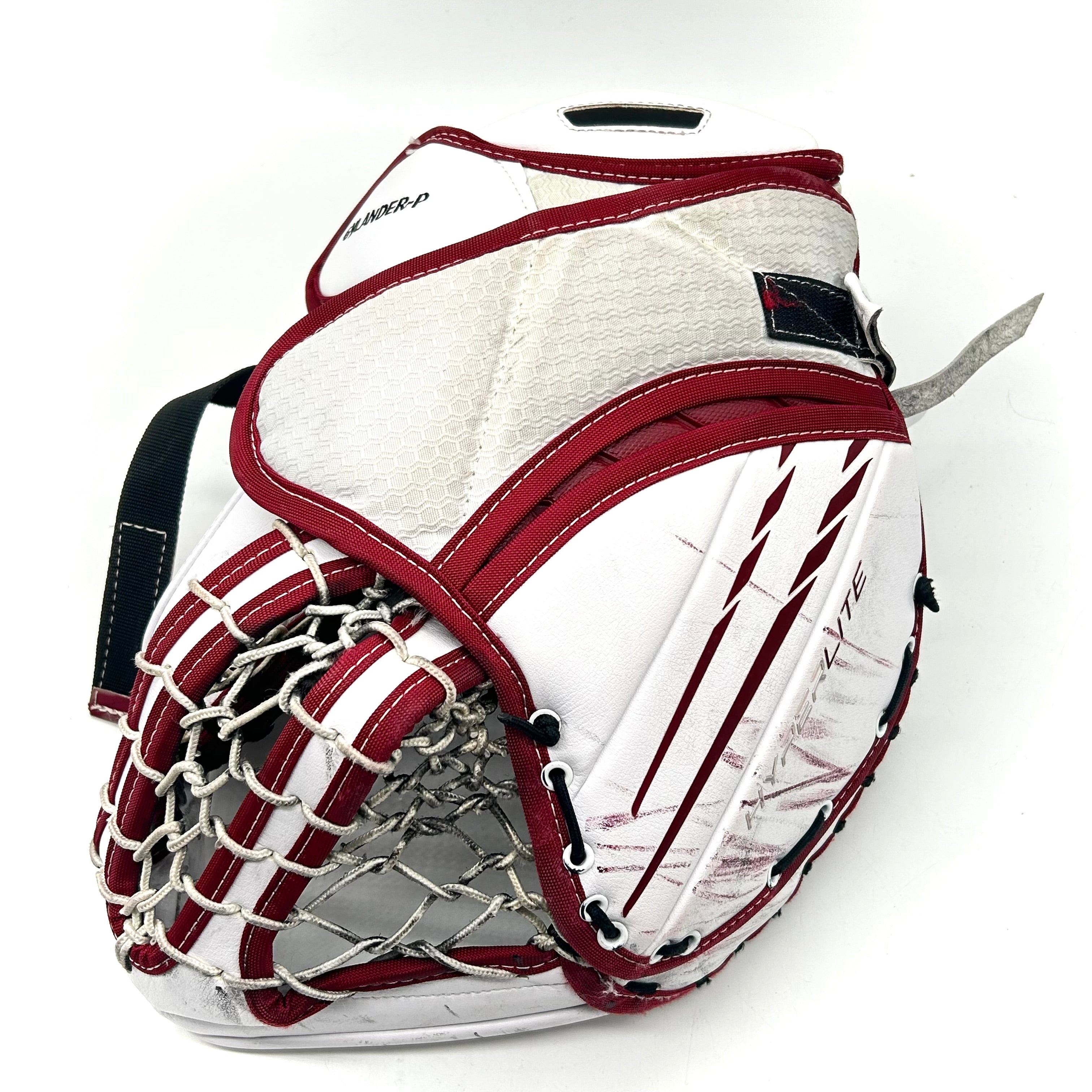 Bauer Vapor Hyperlite - Gant de gardien de but Pro Stock d'occasion (blanc/rouge)